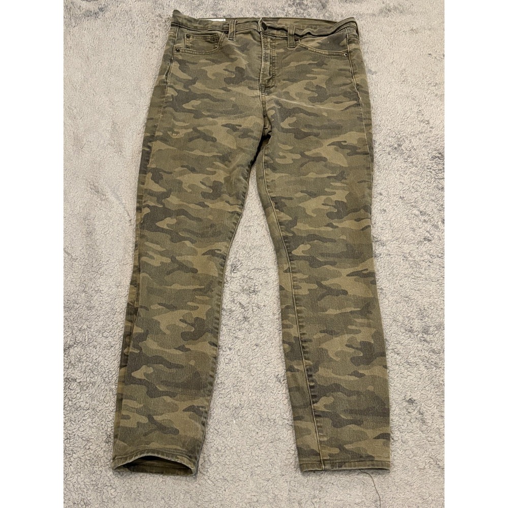 Gap Denim Jeans Womens 30/10R True Skinny Camo High Rise Green Wash Stretch